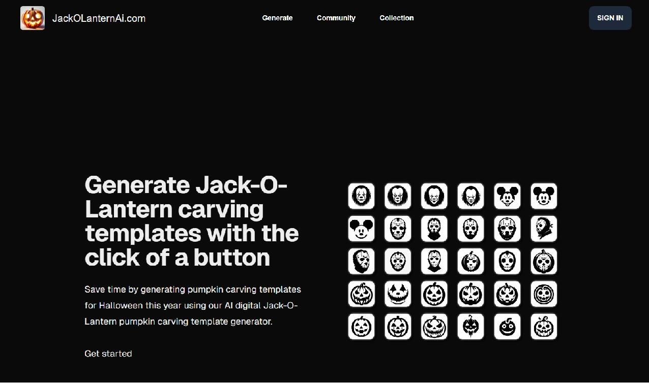 Jack O'Lantern Ai - Pumpkin carving template generator